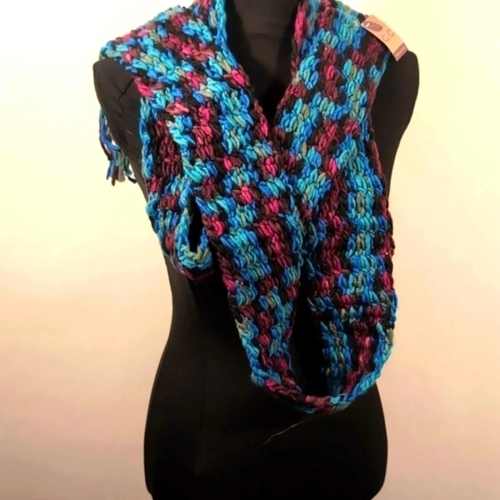 Hand made neck scarf Colorful New with tags